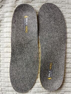 Walk hero Wool Thermal Insoles w/Multilayered Warm Wool Felt for Men